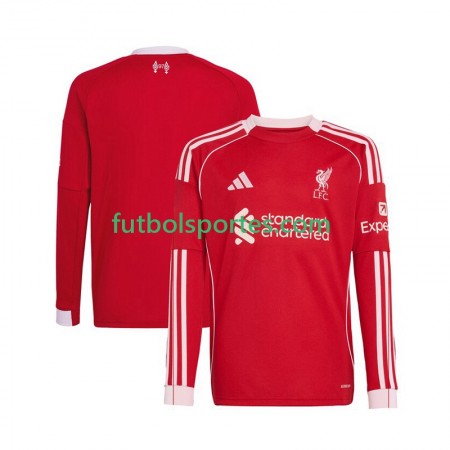 Camiseta Liverpool Primera Equipación 2025/2026 Manga Larga Camiseta Liverpool Primera Equipación 2025/2026 Manga Larga